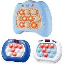 Intoypad 3 Packs of Quick Push Pop Game for Kids, 1 Classic & 2 LED Screen Handheld Bubble Game Light Up Sensory Fidget Game Toy Electric Pop Game Controller Christmas Birthday Gifts Toy for Kids 3-12