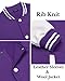 COOFANDY Mens Fashion Varsity Jacket Casual High School College Baseball Jackets Hipster Purple Medium
