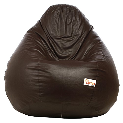Image of Sattva Classic Bean Bag Cover (Without Beans) XXL Size - Brown