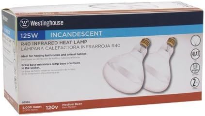 Westinghouse R40 Infrared Heat Lamp Flood 125 W Med Base 6.5 In. Clear Pack Pack Of 2