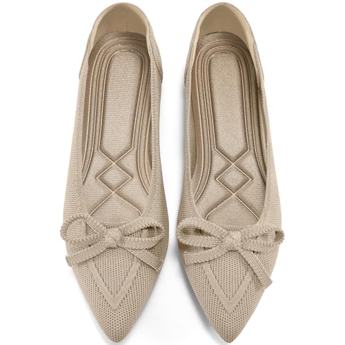 Ablanczoom Bow Knit Flats