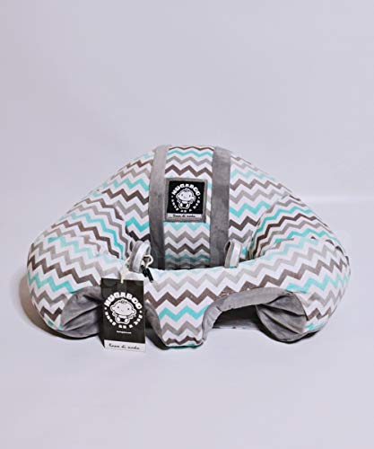 The Original Hugaboo Infant Sitting Chair - Blue Chevron