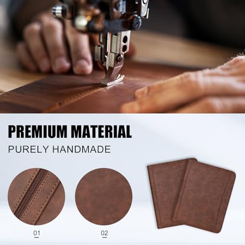 Image of Eshow Portfolio Organizer - 3 Ring Binder with Zipper, Vegan Leather Business Padfolio Folder with Notepad Includes 5 Clear Sheet Protectors for Documents Files for Men Women
