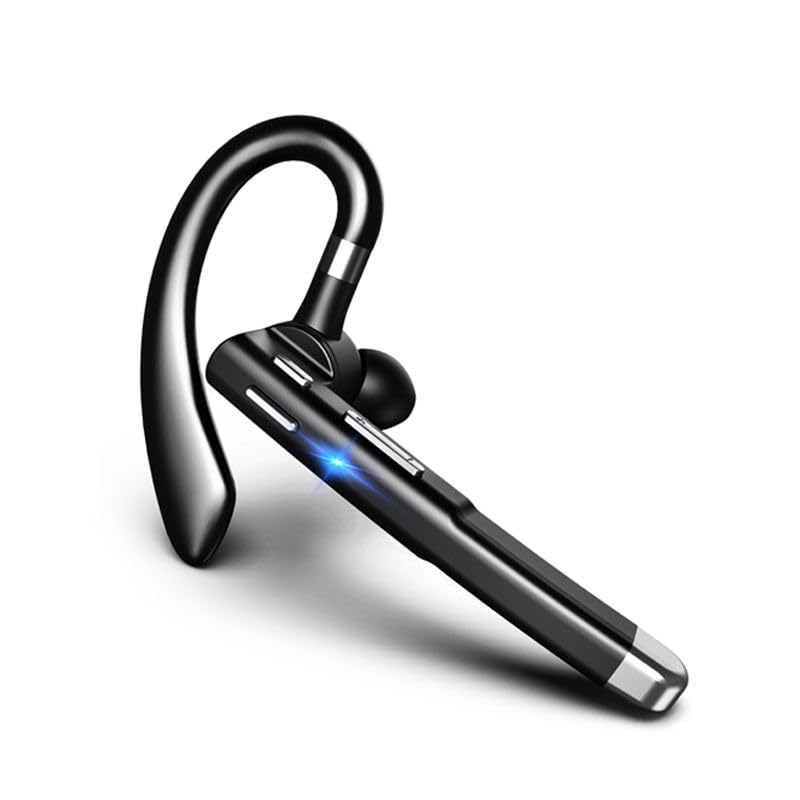 Image of Bluetooth Earpiece V5.1 Headset with LED Charging Case, Waterproof Hands-Free Wireless Earphone for Business, Office & Driving, Noise Cancelling Mic, Compatible with Android /iPhone Devices