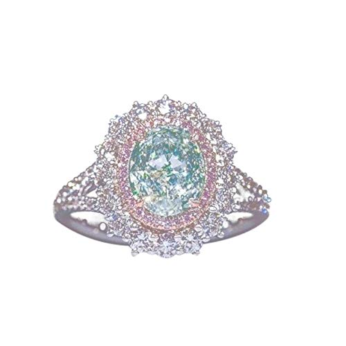 LALANG Green Zircon Pink Crystal Women Finger Ring Colorful Casual Joint Ring Accessories(Size 7) LALANG Green Zircon Pink Crystal Women Finger Ring Colorful Casual Joint Ring Accessories(Size 7)