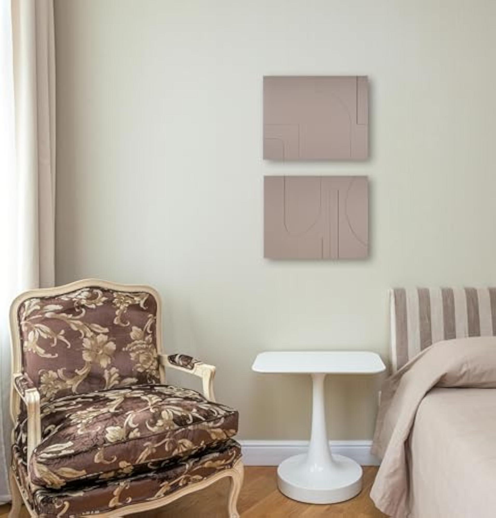Japandi 3D Wall Art - 2, Beige