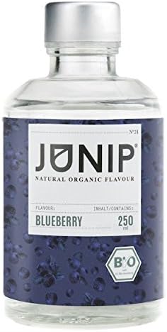 Sugar Free Syrup by JUNIP | 250ml Low Calorie Syrup with Blueberry Aroma Flavor for Your Drink, Tea & Water | Alternative to Fruit Infuser Water