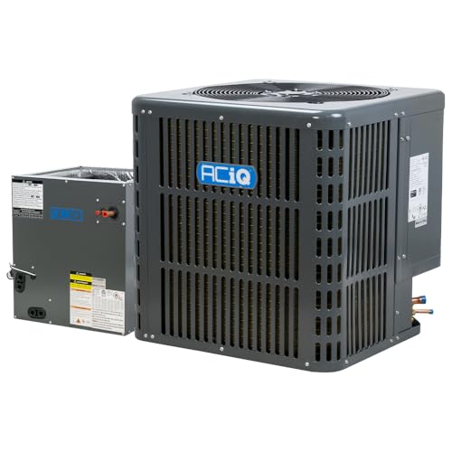 ACiQ 3 Ton 14.3 SEER2 Central Air Conditioner Split System & 17.5in Vertical Evaporator Cased Coil with Thermostat - R32 Single Stage | 36000 BTU AC Unit