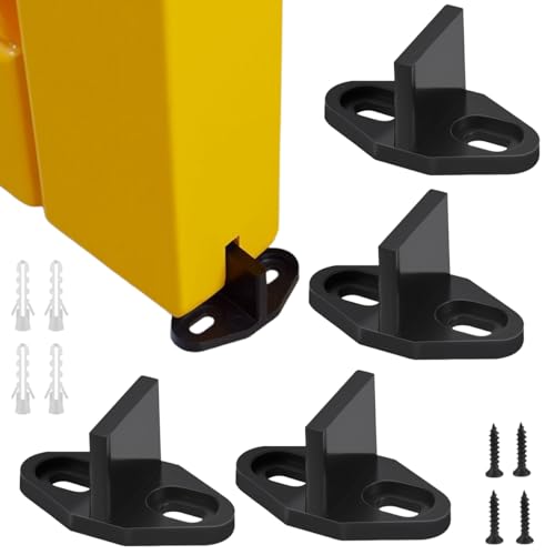 Fuhesgu 4 Pack Guía de Suelo para Puertas Correderas Puertas de Armario Puerta de Granero – Diseño Oculto en Forma de T para Ranura de 0,7x2cm con Tornillos y Tacos, Instalación Sencilla y Silenciosa