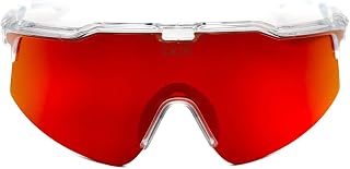QUE RED BOLT By Shikhar Dhawan | Unisex Polarized Sports Sunglasses | TR90 Frame | UV400 Protection | Fire Red Lens | One ... Price In India