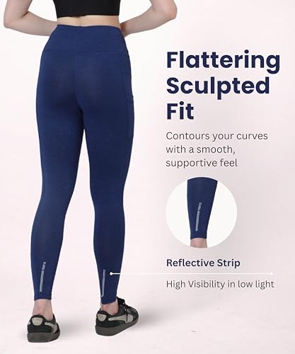 Image of Glamoras Women Polyester Spandex High Waist Gym Legging with Side Pocket, 4-Way Stretch, Squat-Proof, Moisture-Wicking Yoga Pants, Workout Tights for Running, Gym, Fitness, Training, Yoga & Activewear