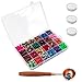 Waloden 600 Pieces Hexagon Sealing Wax Beads with 3 Pieces Tea Candles and a Wooden Handle Wax Melting Spoon 24 Colors 25 Pieces Each Color
