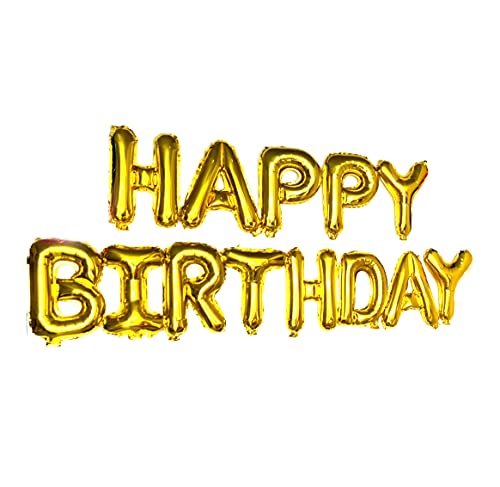 Image of Party Propz Happy Birthday Golden Foil Balloon Alphabet 1pc for Decorations /Birthday Decoration Kit Items Combo Set /Ballon for Husband, Kids