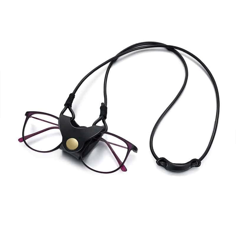 Chaîne de lunettes anti-chute cordon rétro en cuir tressé pour ne plus perdre vos solaires