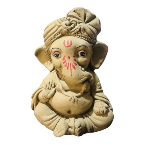 Ecofriendly Ganesha for Visarjan kachii mitti Small Size Ganesha ...