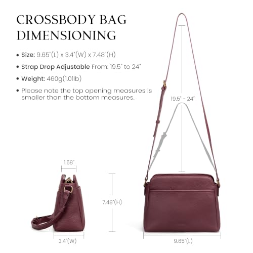 Image of befen Anti-theft Crossbody Bag for Women Genuine Leather, Small Cross Body Shoulder Handbags with RFID Card Slots