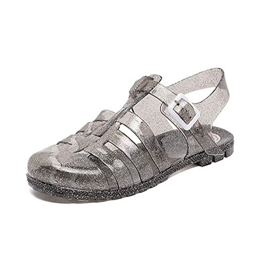 Image of Hee grand Crystal Jelly Heel Sandals for Women Summer Beach Jelly Shoes