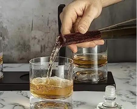 Image of Whiskey Decanter with Antique Crystal Clear (Baseball Whiskey and Spirits)