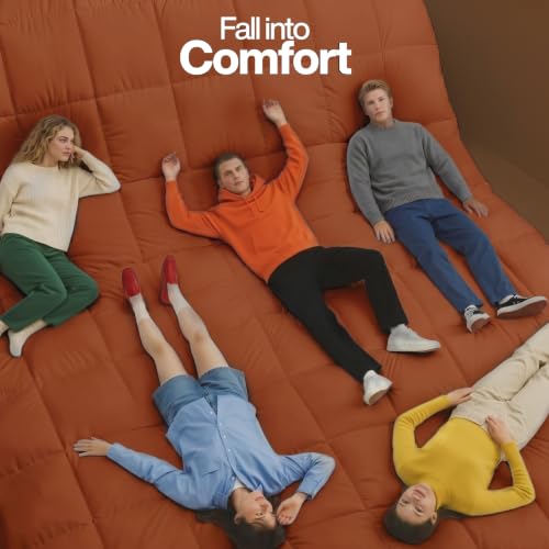 Image of Utopia Bedding Comforter King Size, Duvet Insert, Burnt Orange, 90 x 102 in