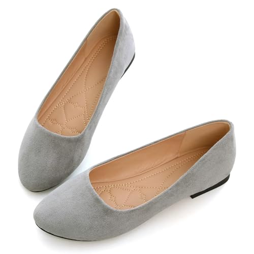 Image of Dear Time Women's Flats Comfortable Slip On Ballet Flats Soft Solid Casual Shoes