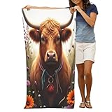 Plage et utilisation en plein air : conçu pour aider à secouer le sable plus facilement comme serviette de plage résistante au sable, et il est pratique pour la piscine, la plage, les voyages en plein air, les voyages et les pique-niques comme serviettes de douche et serviettes de bain Classic Bull Bronze Print No.81
