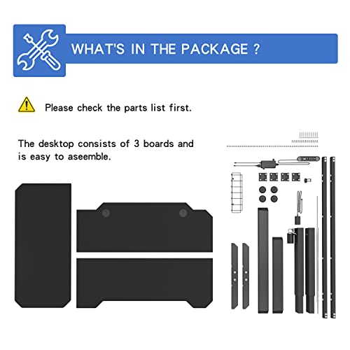 Bunoem L-Shaped 59" Height Adjustable Electric Standing Desk,Height Stand Up Computer Desk,Sit And Stand Home Office Desk With Splice Board (Black Top, Black Frame) #TOP6