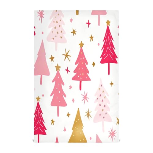 STAYTOP Christmas Tree Kitchen Dish Towel Set,4Pcs Drying Kitchen Towels Tea Towels Gift Set for Drying Cleaning Cooking Baking