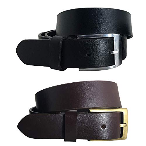 Ceintures garçons filles multipack noir marron cuir double pack