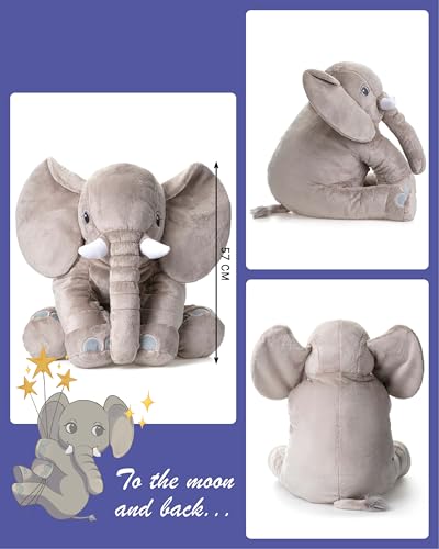 corimori Großes Elefanten Kuscheltier I extra Flauschiger Elefant 60cm, XXL Plüschtier