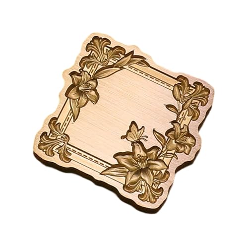 アンティークソリッドブラスワックスシールスタンプヘッド刻まれたエンボス加工ツールフラワーフレームハンドメイドレターギフト包装ブラススタンプの招待状