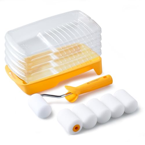 Voomey Foam Paint Roller, 2 Inch Mini Paint Roller Kit 12 Pack