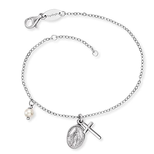 Engelsrufer Damen Armband aus Sterling Silber mit Kreuz und Maria Symbol...