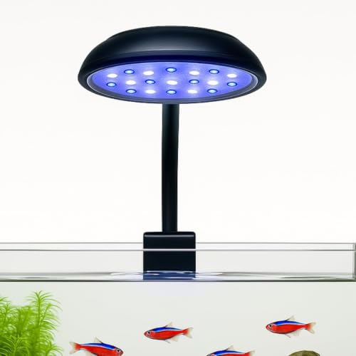 Image of LY-307B 6W LED Aquarium Light | Compact Clip-On Fish Tank Lamp for Small Tanks Up to 2 ft | 360 Adjustable Arm, Waterproof & Energy-Saving Lighting for Aquatic Plants