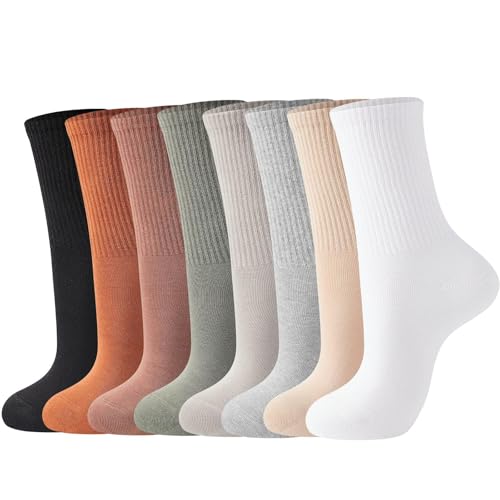 J-BOX 10 Pairs Cotton Crew Socks