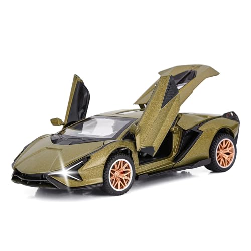 Carro de modelo metálico 1:32 con luces y sonido miniatura 1