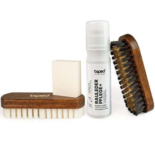 Juego para el cuidado del serraje - Juego de limpieza para el calzado con cepillos para el cuidado del calzado de nobuk y producto de conservación para restaurar el color e impregnar el calzado z2310