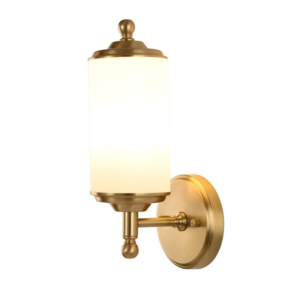 HPTHLY Wall Mounted Light Bathroom Wall Light Indoor Wall Lamp Living Room Wall Sconce Restaurant Wall Lantern Bedside Bar Decoration E14 Edison Brass Glass