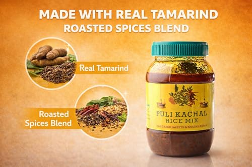 Image of The Grand Sweets & Snacks Adyar Puli Kachal Rice Mix Thokku 500g | Authentic Tamarind Rice Paste | Chennai Special | No Preservatives