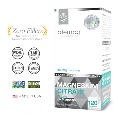 Magnesium Citrate, for Metabolism, Enzyme Function, Electrolyte Balance, Nerves & Muscles Health* Professional Grade High Absorption, NO FILLERS-ADDITIVES, 120 Vegan Capsules Delay Release — view 5