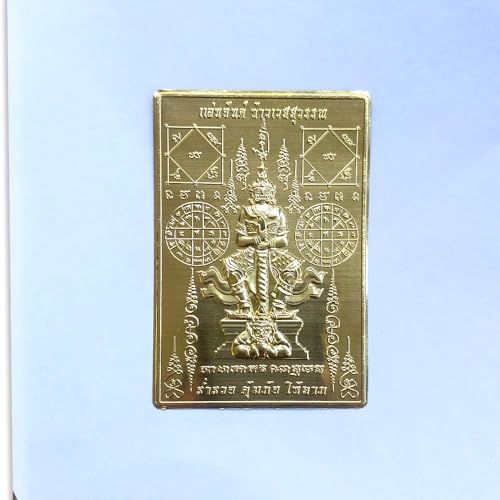 2pcs.Yant Sheet gold Amulet The Guardian Vessavana Talisman Charm Power