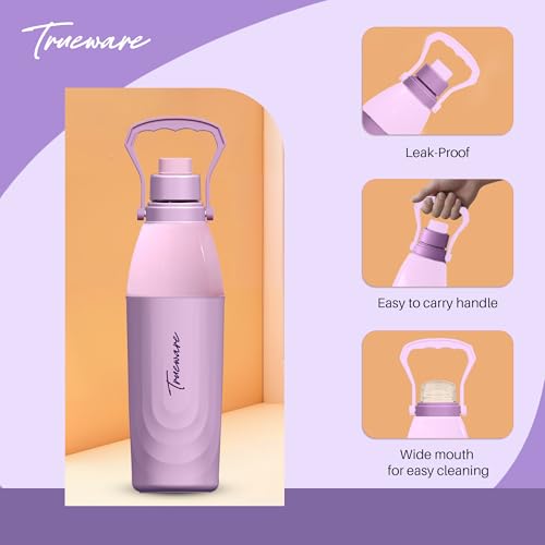 Image of Trueware Aqua Thirst PU Insulated Plastic Water Bottle 1275 ML | BPA Free, Leak-Proof Water bottle Ideal for Office, School, Gym, Sports, Travel and Daily use