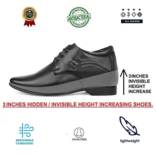 Image of BXXY 3 Inch Height Increasing Formal Faux Leather Derby Shoes