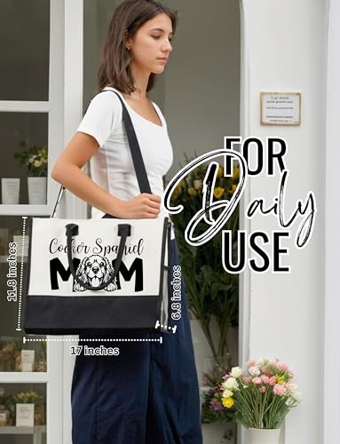 Bolsa Tote Canvas Cocker Spaniel para Mujer miniatura 2