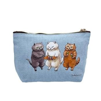 Amazon.co.jp: カマノレイコ マチ付きポーチ サックス 水色