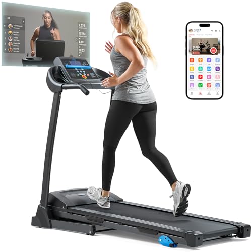 Image of JLL Folding Treadmill & Walking Pad, Under Desk Running Machine for Home Office, Smart App, Auto /Manual Incline, Shock Absorption, Compact Space-Saving Design