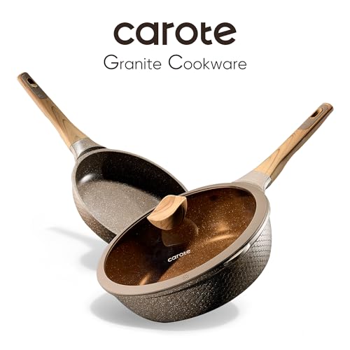 CAROTE 26PCS Pots and Pans Set Non Stick, Cookware Set Pots and Pans Induction Cook Ware, Nonstick Kitchen Cooking, PFOA Free