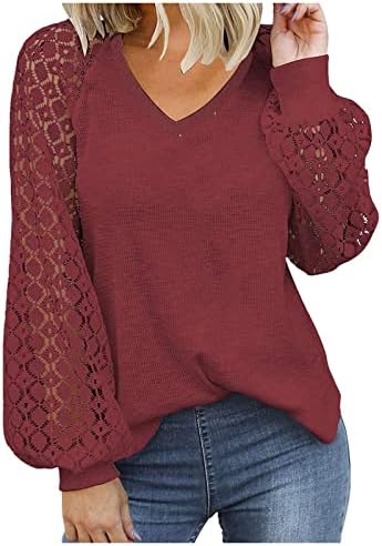 Camiseta de manga larga para mujer, cuel...