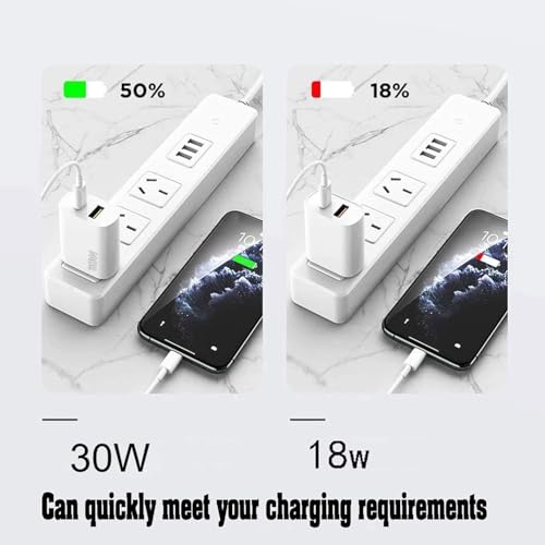 Image of 2 Pack 30W USB C Charger Block, Dual Port Type C Wall Charger Fast Charging Power Adapter Cube for iPhone 14 /14 Pro /14 Pro Max /14 Plus /13 /12 /11, XS /XR /X, iPad, Samsung, More