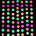 Midnight Glo Neon Paper Garland Circle Dots Hanging Decorations for Birthday Party Wedding Decorations Black Light Reactive UV Glow Party 78ft(6 Pack)