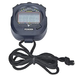 Keenso Professional Timer Stopwatch, PC3830A ABS Sports Running Stopwatch Electronic Track and Field Countdown Stop Watch